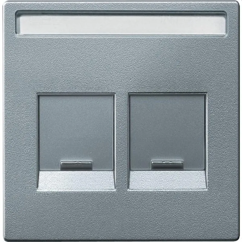 Merten Zentralplatte MEG4564-0460 2fach aluminium