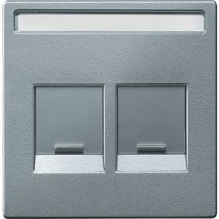 Merten Zentralplatte MEG4564-0460 2fach aluminium