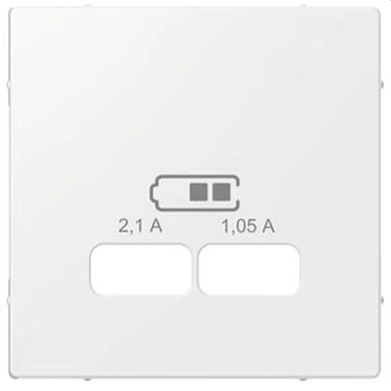 Merten Zentralplatte MEG4367-0319 USB-Ladestationeins. polarweiss glaenz.