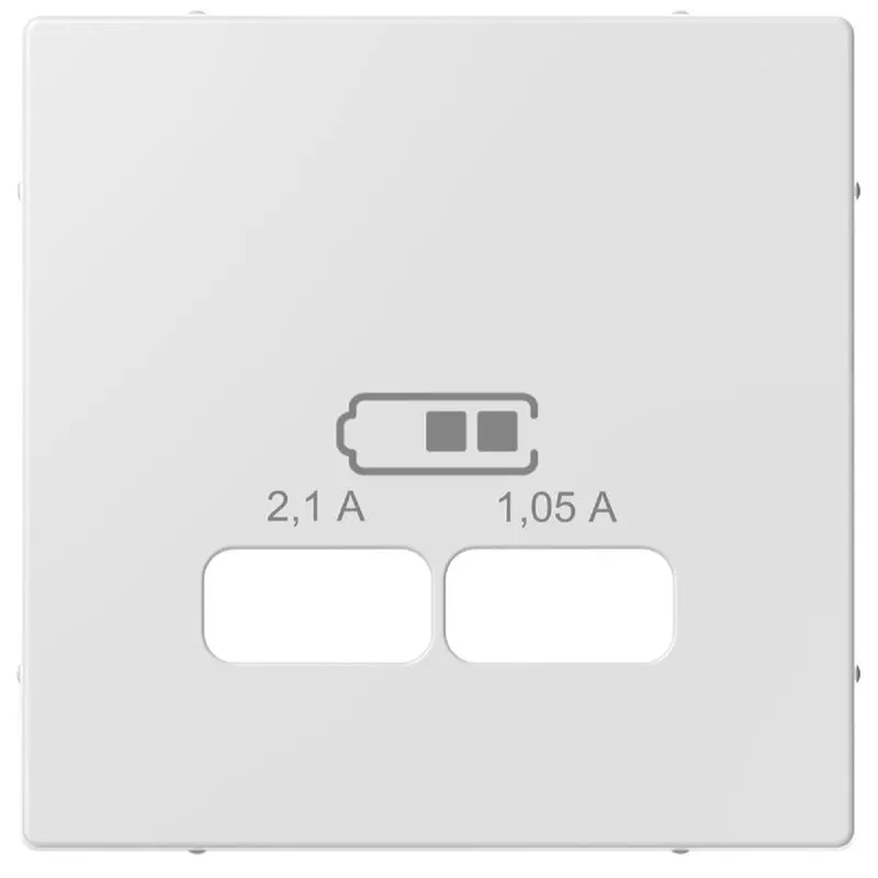 Merten Zentralplatte USB-Ladestationeins. aktivweiss glaenz.