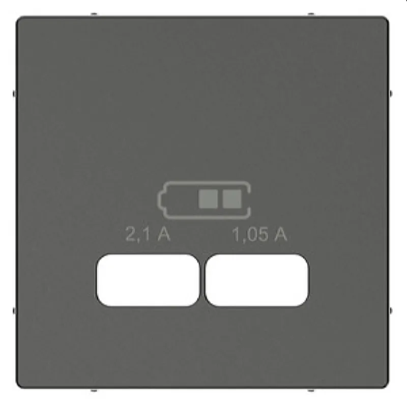 Merten Zentralplatte USB-Ladestationeins. anthrazit