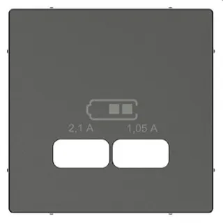 Merten Zentralplatte USB-Ladestationeins. anthrazit