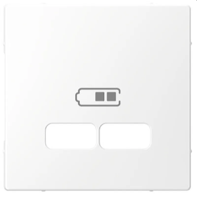 Merten Zentralplatte USB-Ladestationeins. lotosweiss