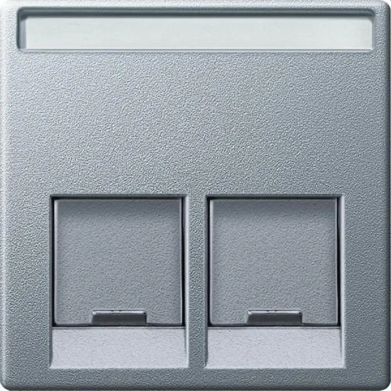 Merten Zentralplatte MEG4574-0460 2fach aluminium System M