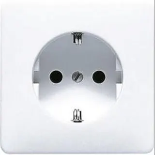 Jung Abdeckung für SCHUKO®-Steckdosen, Duroplast, Serie CD, weiß 521ZPL