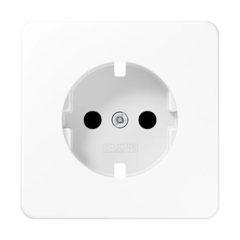 Jung Abdeckung für SCHUKO®-Steckdosen, SAFETY+, Duroplast, Serie CD, alpinweiß CD1520KIPLWW