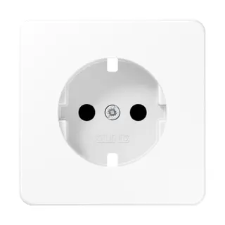 Jung Abdeckung für SCHUKO®-Steckdosen, SAFETY+, Duroplast, Serie CD, alpinweiß CD1520KIPLWW