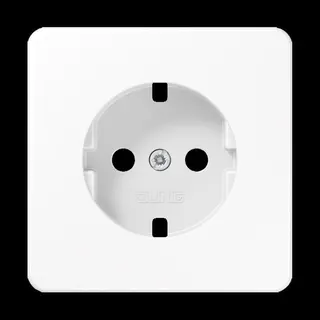 Jung Abdeckung für SCHUKO®-Steckdosen, Duroplast, Serie CD, alpinweiß CD1520PLWW