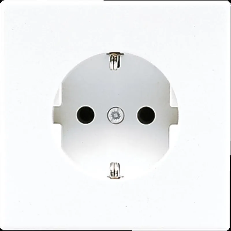 Jung Abdeckung für SCHUKO®-Steckdosen, SAFETY+, Duroplast, Serie LS, alpinweiß LS1520KIPLWW