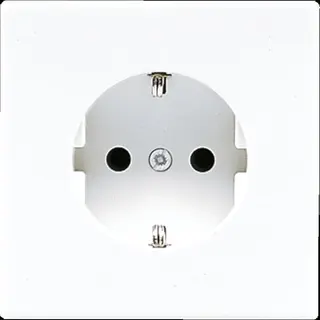 Jung Abdeckung für SCHUKO®-Steckdosen, SAFETY+, Duroplast, Serie LS, alpinweiß LS1520KIPLWW