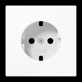 Jung Abdeckung für SCHUKO®-Steckdosen, Duroplast, Serie LS, alpinweiß LS1520PLWW