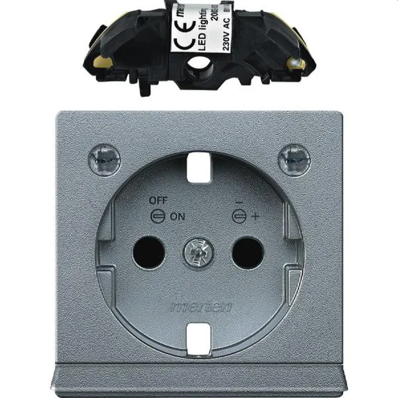Merten Zentralplatte MEG2334-0460 aluminium System M