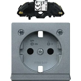 Merten Zentralplatte MEG2334-0460 aluminium System M