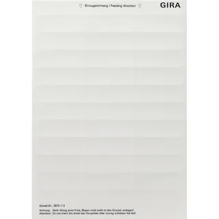 Gira Beschriftungsbogen 2875112 23,7x66,3mm reinweiss 2875112