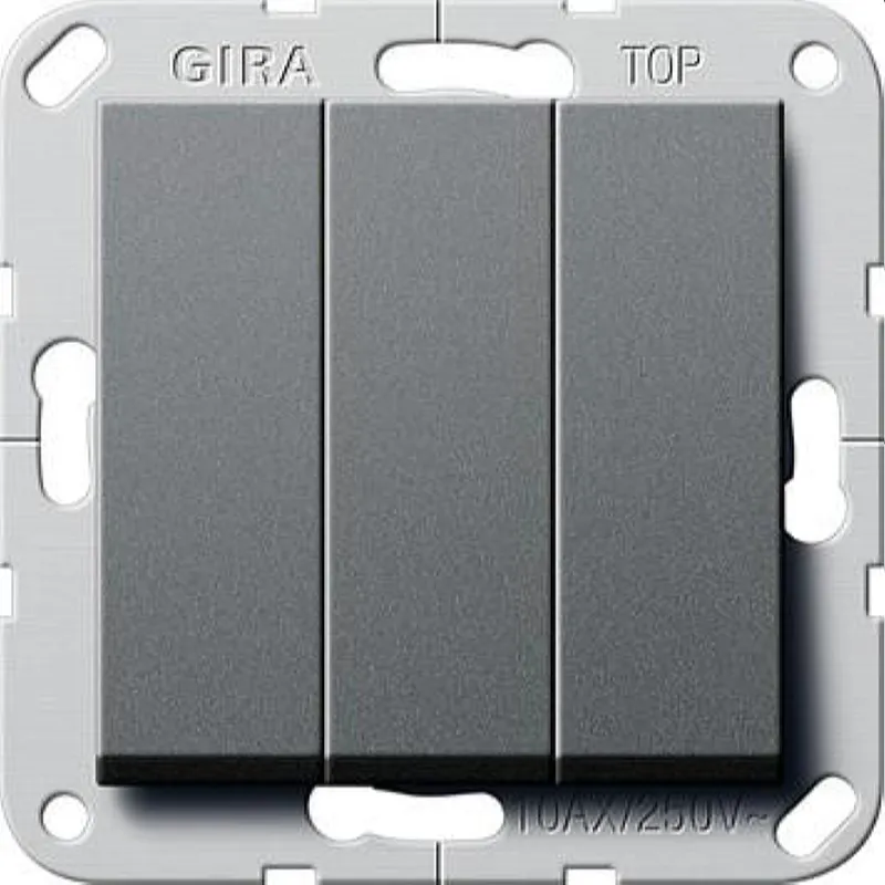Gira Wippschalter 283228 Wechsel 3f System 55 anthrazit