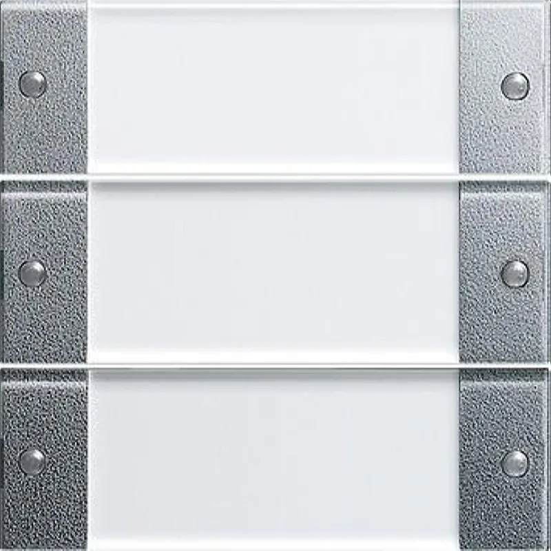Gira Set 0213326 3fach mit Beschriftungsfeld Alu