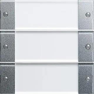 Gira Set 0213326 3fach mit Beschriftungsfeld Alu