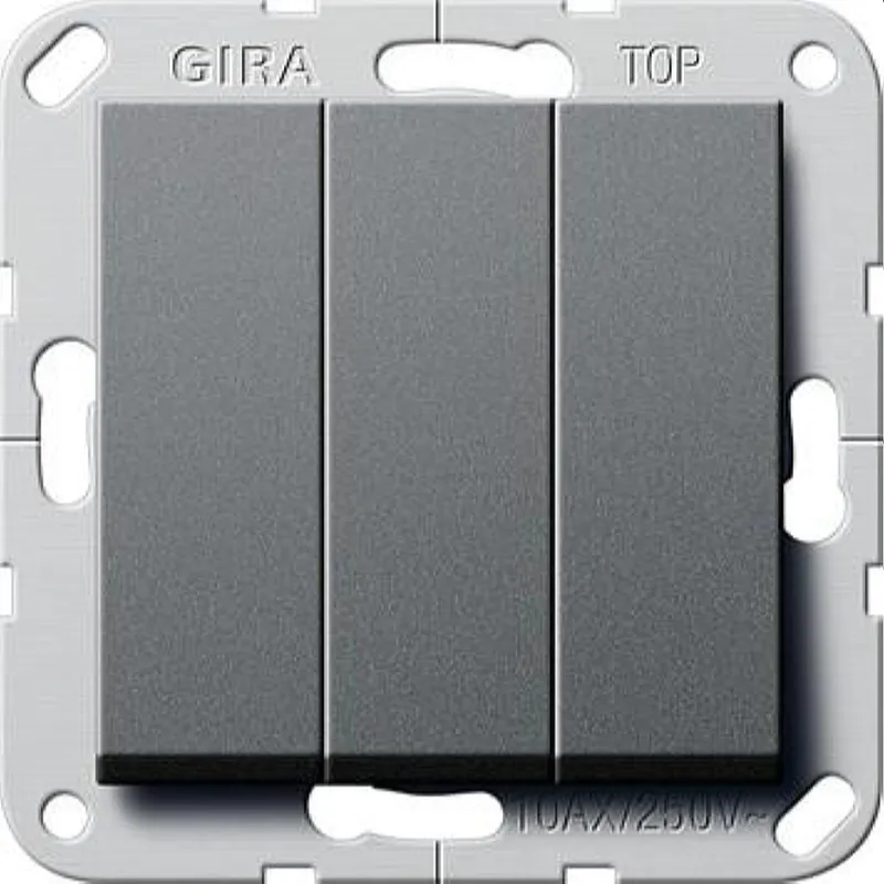 Gira Wippschalter 283028 Ein/Aus 3f System 55 anthrazit