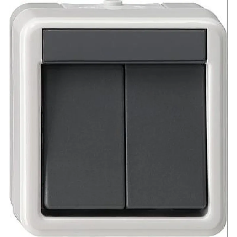 Gira Wippschalter 010530 Serienschalter WG AP grau