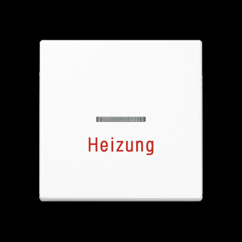 Jung Wippe 1fach mit Lichtleiter, Heizung, Thermoplast, Serie A, alpinweiß A590BFHWW