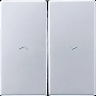 Jung Wippe 2fach, Symbol Pfeil (geprägt), Serie LS, Aluminium AL2995PP