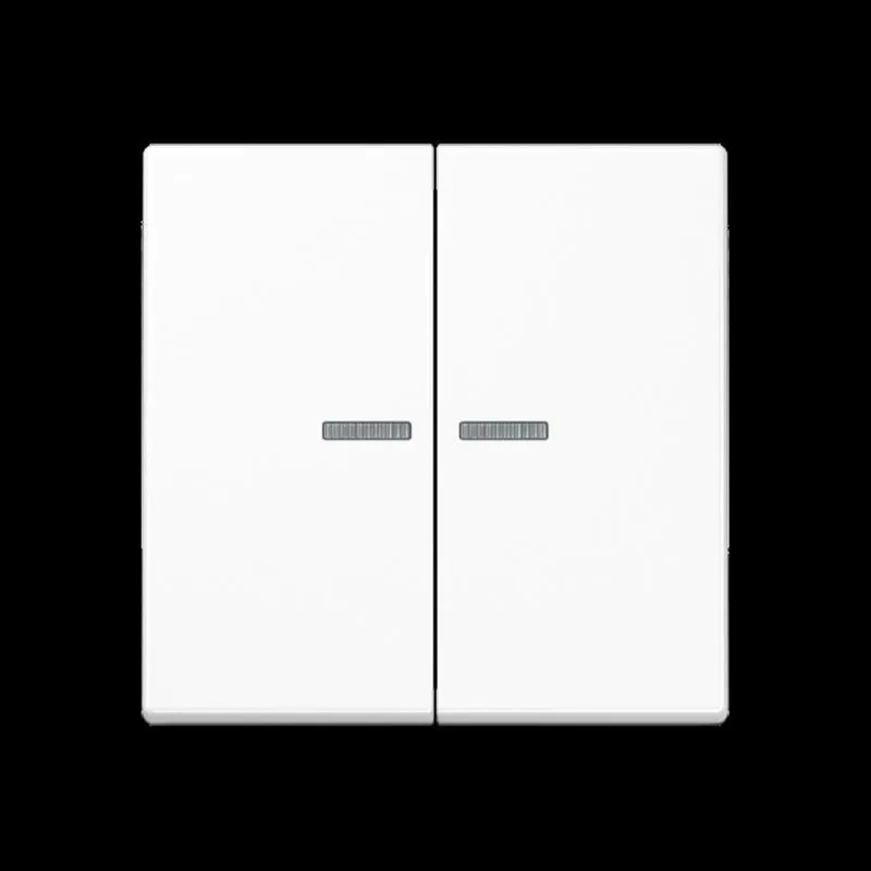 Jung Wippe 2fach mit Lichtleiter, Thermoplast, Serie A, alpinweiß A595BFKO5WW
