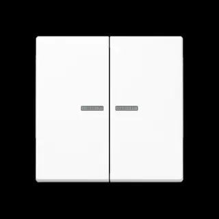 Jung Wippe 2fach mit Lichtleiter, Thermoplast, Serie A, alpinweiß A595BFKO5WW