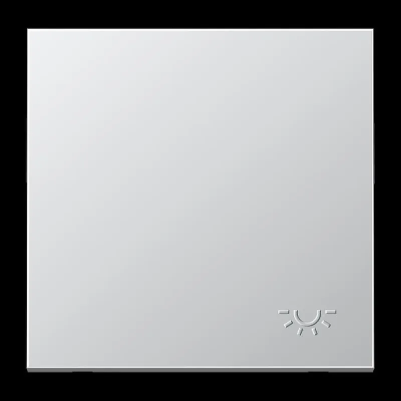 Jung Wippe 1fach, mit abtastbarem Symbol Licht, Serie LS, Aluminium AL2990LP