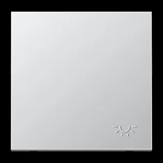 Jung Wippe 1fach, mit abtastbarem Symbol Licht, Serie LS, Aluminium AL2990LP