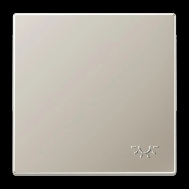 Jung Wippe 1fach, mit abtastbarem Symbol Licht, Serie LS, Edelstahl ES2990LP