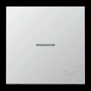 Jung Wippe 1fach mit Lichtleiter, mit abtastbarem Symbol Licht, Serie LS, Aluminium AL2990KO5LP