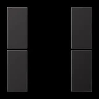 Jung Tastensatz 2fach, F50, Serie LS, dark (lackiertes Aluminium) AL2502TSAD