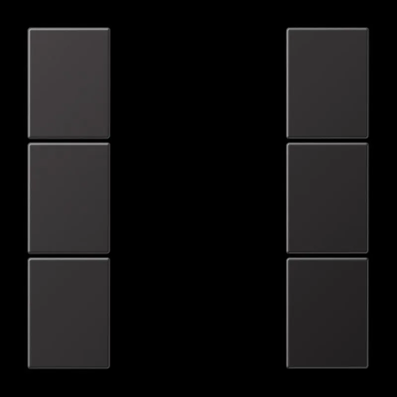 Jung Tastensatz 3fach, F50, Serie LS, dark (lackiertes Aluminium) AL2503TSAD