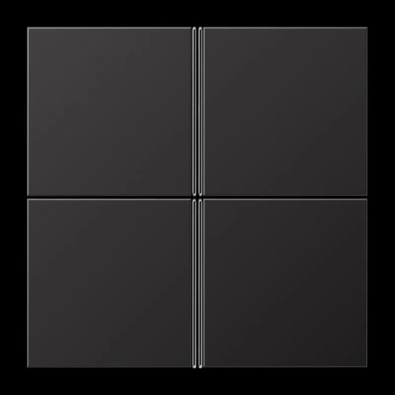 Jung Tastensatz 4fach, F40, Serie LS, dark (lackiertes Aluminium) AL2404TSAD