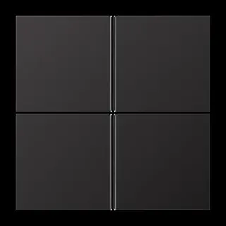 Jung Tastensatz 4fach, F40, Serie LS, dark (lackiertes Aluminium) AL2404TSAD