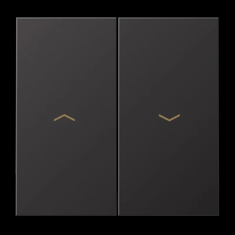Jung Wippe 2fach, mit Pfeilsymbolen, Aluminium lackiert, Serie LS, dark (lackiertes Aluminium) AL2995PD