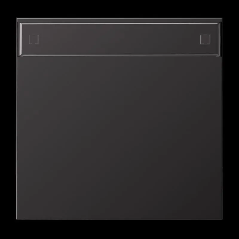 Jung Wippe 1fach, mit Schriftfeld, Aluminium lackiert, Serie LS, dark (lackiertes Aluminium) AL2990NAD