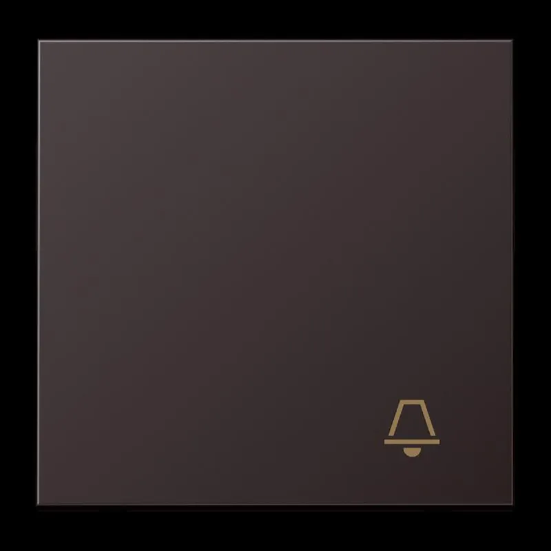Jung Wippe 1fach, Symbol Klingel, Aluminium lackiert, Serie LS, dark (lackiertes Aluminium) AL2990KD