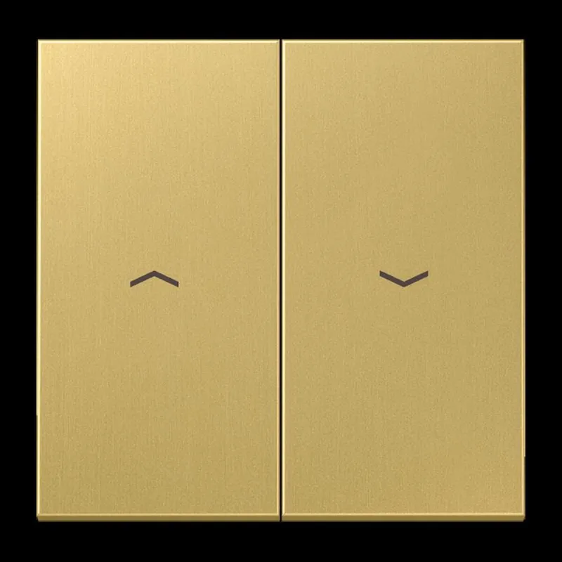 Jung Wippe 2fach, mit Pfeilsymbolen, Messing, Serie LS, Messing classic ME2995PC