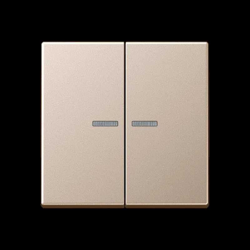 Jung Wippe 2fach mit Lichtleiter, Serie A, champagner A595KO5CH