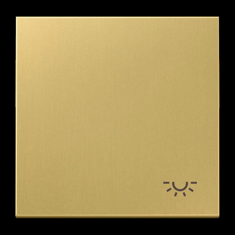 Jung Wippe 1fach, Symbol Licht, Messing, Serie LS, Messing classic ME2990LC