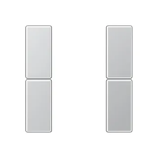 Jung Tastensatz 2fach, F50, Serie A, aluminium A502TSAAL