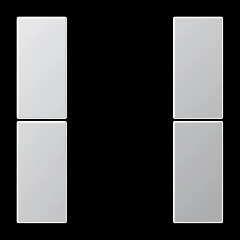 Jung Tastensatz 2fach, F50, Serie LS, Aluminium AL2502TSA