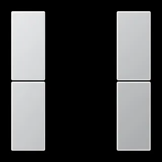 Jung Tastensatz 2fach, F50, Serie LS, Aluminium AL2502TSA