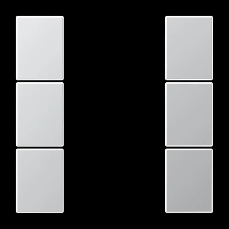 Jung Tastensatz 3fach, F50, Serie LS, Aluminium AL2503TSA