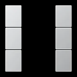 Jung Tastensatz 3fach, F50, Serie LS, Aluminium AL2503TSA