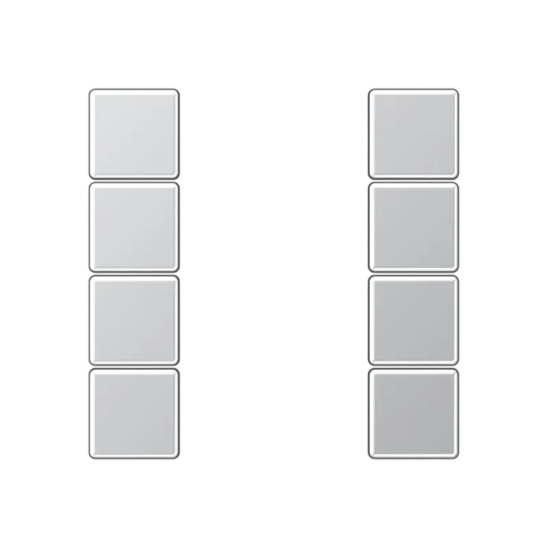 Jung Tastensatz 4fach, F50, Serie A, aluminium A504TSAAL
