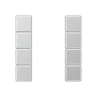 Jung Tastensatz 4fach, F50, Serie A, aluminium A504TSAAL