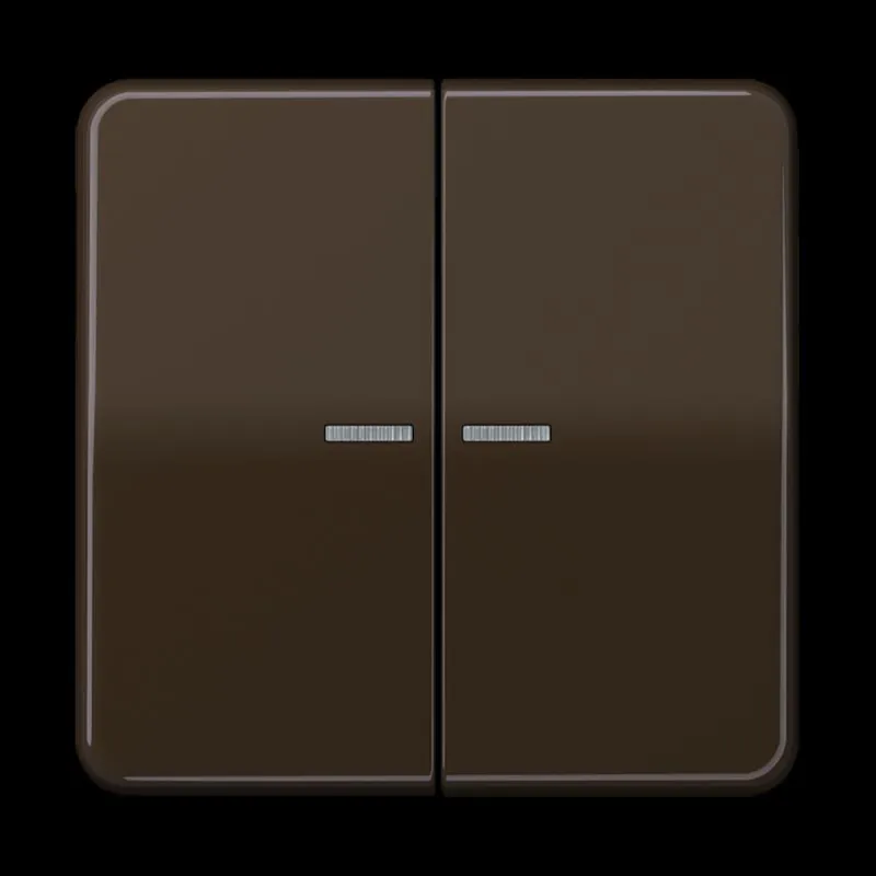 Jung Wippe 2fach mit Lichtleiter, Duroplast, Serie CD, braun CD595KO5BR