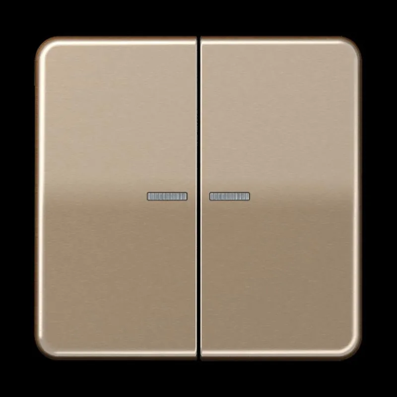 Jung Wippe 2fach mit Lichtleiter, Aluminium eloxiert, Serie CD, gold-bronze CD595KO5GB